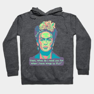 Frida Kahlo Portrait and Quote Hoodie